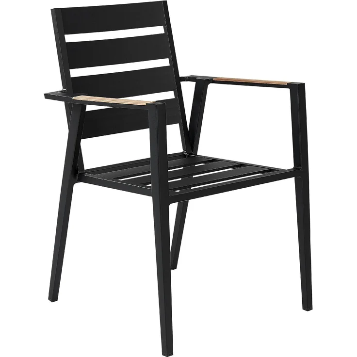 Set mit 6 Stühlen und Sitzkissen TAVIANO Metall Schwarz – Bild 5