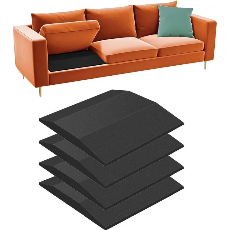 BlingBin Polsterauflage Hochdichter Reparatur-Stützschwamm gegen Sofa-Durchhängen, (4er Set, 4 St, 500 × 500 × 50 mm), stabiler Ersatz für Couch, 2-Sitzer-Couch und Sessel