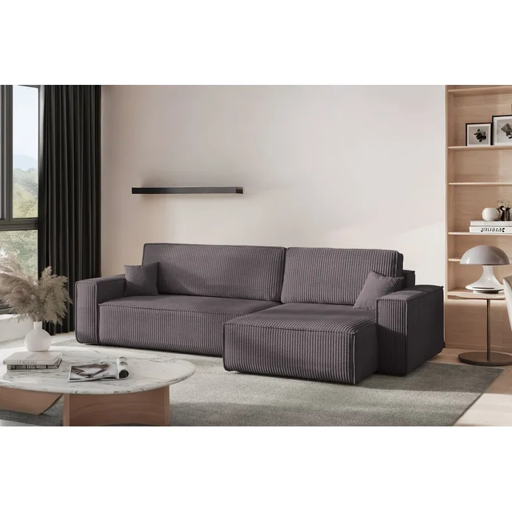 Kaiser Möbel Ecksofa mit schlaffunktion und bettkasten, BEST XL stoff Poso und Quelle, Mit Bettfunktion und Bettzeugfach