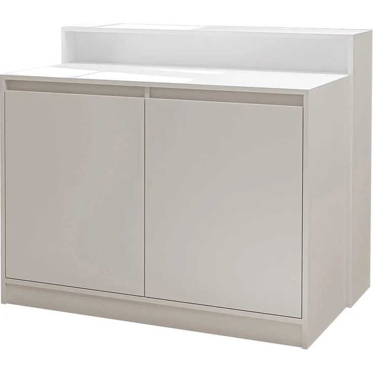 Roomart Kücheninsel CORTADO – Bartisch & Küchentisch mit Stauraum – 120×100×80 cm – Modernes Design • Weiß – Bild 7