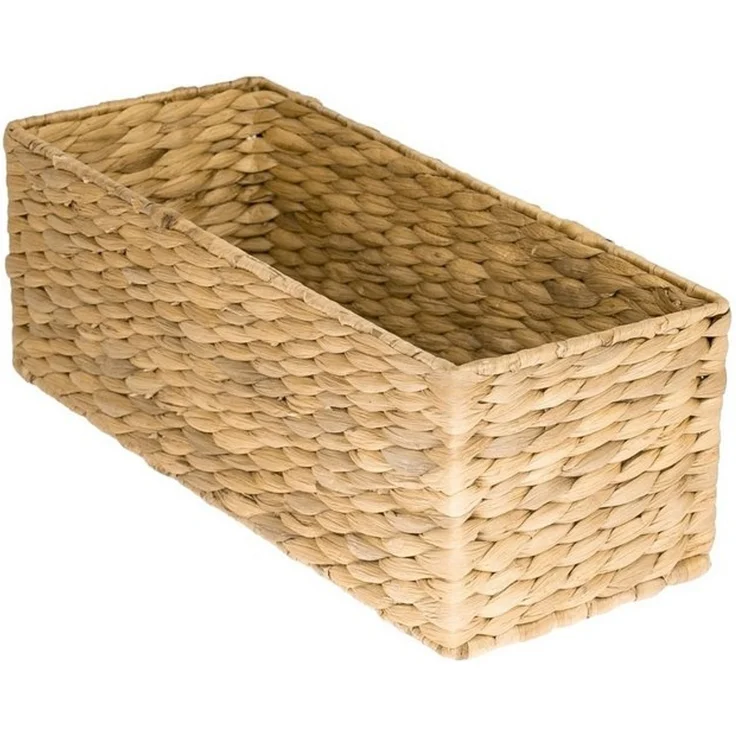 HMF Aufbewahrungsbox Badezimmer geflochten aus Wasserhyazinthe (1 St), 38 x 15 x 14 cm, natur – Bild 4