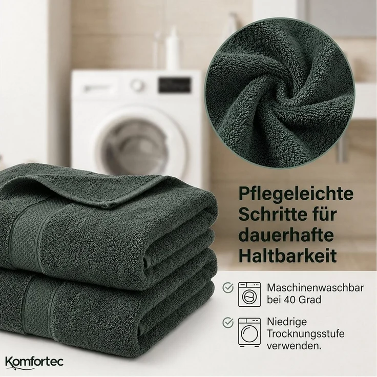 Komfortec Gästehandtücher Set aus 100% Baumwolle, (12-St) – Bild 4