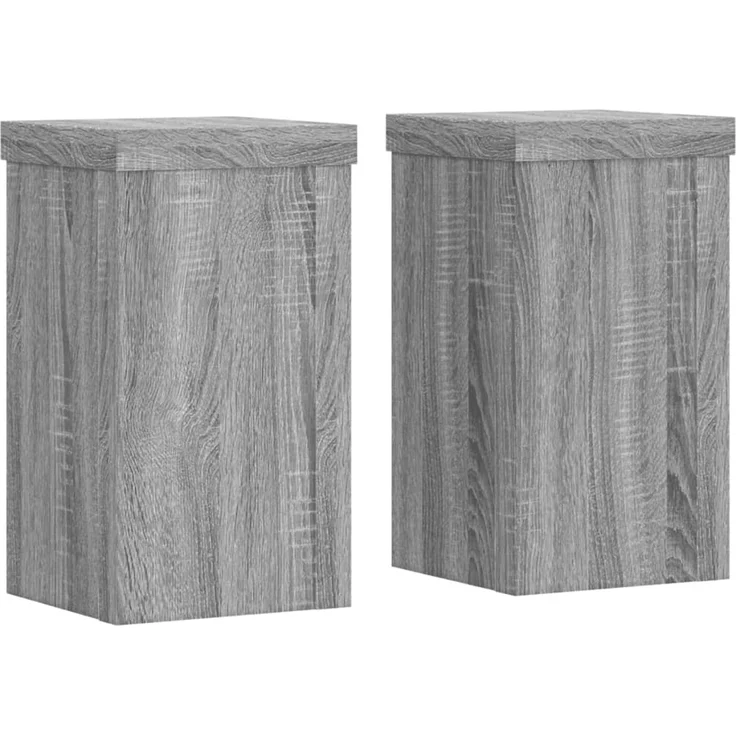 vidaXL Pflanzenständer 2 Stk. Grau Sonoma 10x10x18 cm Holzwerkstoff 852884 – Bild 2