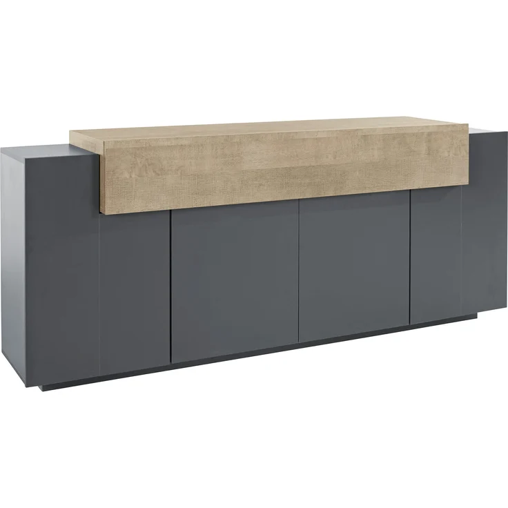 Sideboard >Corona< (BxHxT: 200x85,6x45 cm) in anthrazit matt/Oak – Bild 2