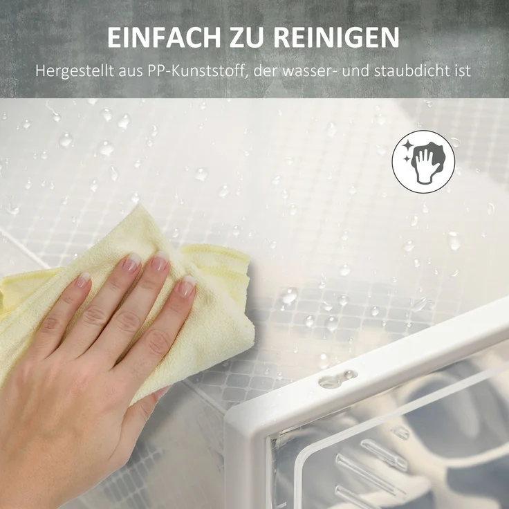 Modulares Regalsystem mit 8 Fächern, Steckregal, 25 cm x 35 cm x 19 cm, transparent--Transparent--35x25x19cm--YOUDENOVA – Bild 9