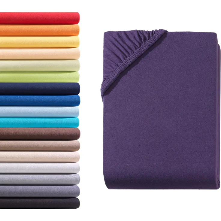 Hometex Premium Textiles Spannbettlaken Jersey Spannbettlaken 100% Baumwolle, Jersey, Gummizug: Rundumgummizug, Premium-Jersey Matratzenhöhe bis 23 cm – Bild 1