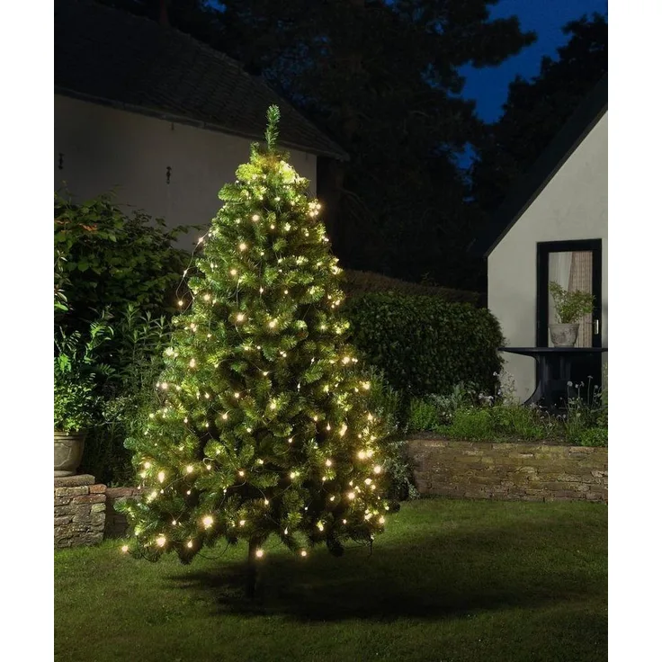Coen Bakker Deco BV LED-Lichternetz LED Lichternetz Trapez Kegel Warmweiß Netz für Weihnachtsbaum Baum, 80 LEDs geeignet für Bäume mit einer Höhe von 0,90m - 1,30m