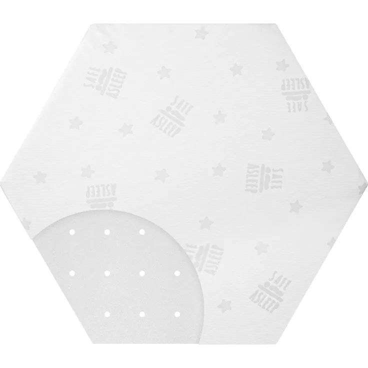 roba Laufgittermatratze Air 'safe asleep®' für 6-eckige Laufgitter - LxB: 112 x 97 cm - Jacquard Bezug