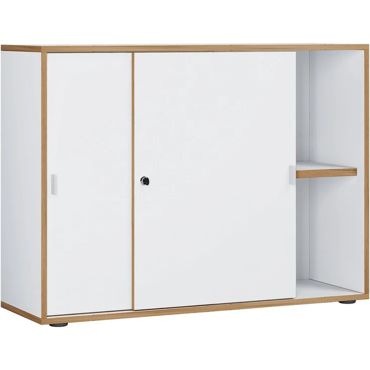 VCM Büroschrank Salia 920734 Weiß H. 74 x B. 100 x T. 37 cm – Bild 1