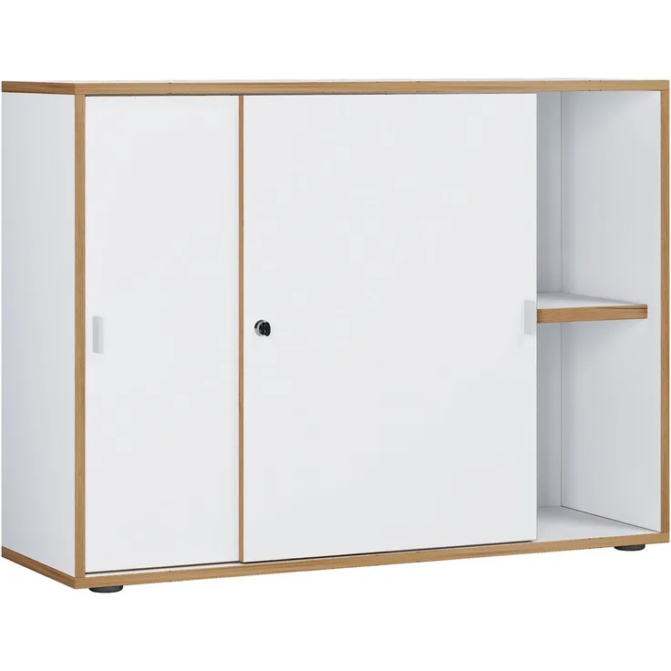 VCM Büroschrank Salia 920734 Weiß H. 74 x B. 100 x T. 37 cm