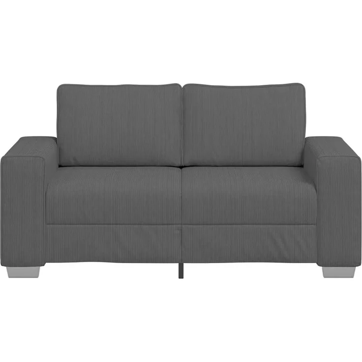 vidaXL Zweisitzer-Sofa Dunkelgrau 160x77x82 cm Cordstoff 4105194 – Bild 3