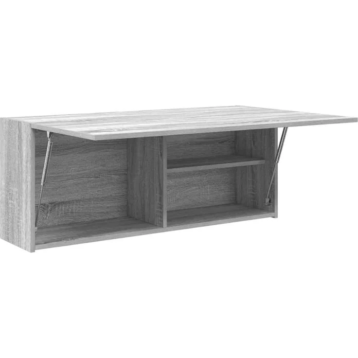 vidaXL Bad-Wandschrank Grau Sonoma 100x25x40 cm Holzwerkstoff 860108 – Bild 4
