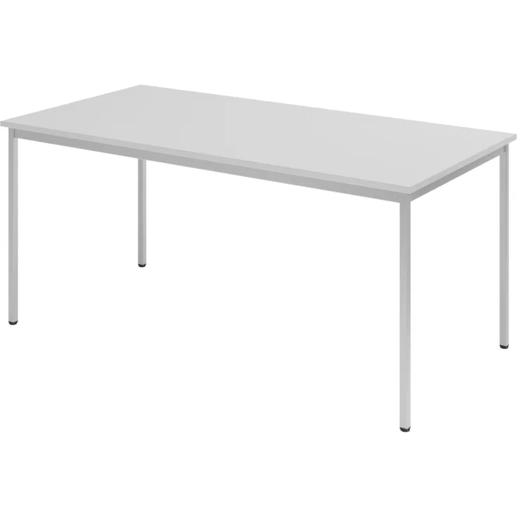 bümö Tisch, Multifunktionstisch 160 x 80 cm in grau - Besprechungstisch, Konferenztisch, Meetingtisch, Mehrzwecktisch, Pausentisch, Besprechungsraum, Meetingraum, Pausenraum, VS16-5