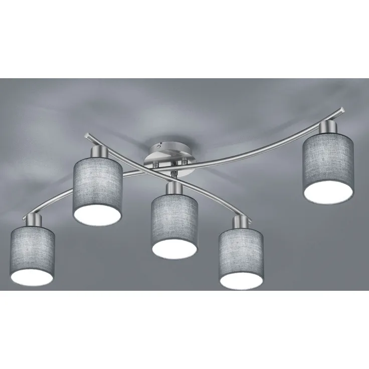 Deckenleuchte Deckenlampe Wohnraumleuchte GARDA 25 Watt 5x E14 grau