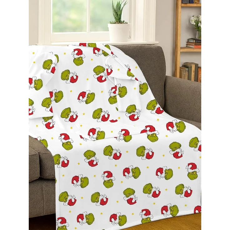 Wohndecke The Grinch TV Decke mit Ärmeln und Taschen Kuscheldecke 130 x 170 cm, United Labels® – Bild 2