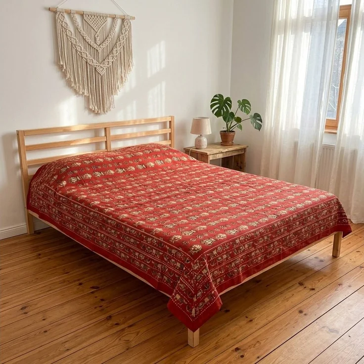 Guru-Shop Tagesdecke Blockdruck Tagesdecke, Bett & Sofaüberwurf,.. – Bild 2