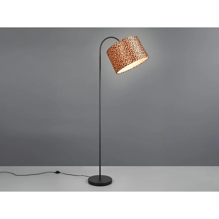 Stehlampe PARDINA mit Stoffschirm Leopardenmuster, Höhe 156cm – Bild 3