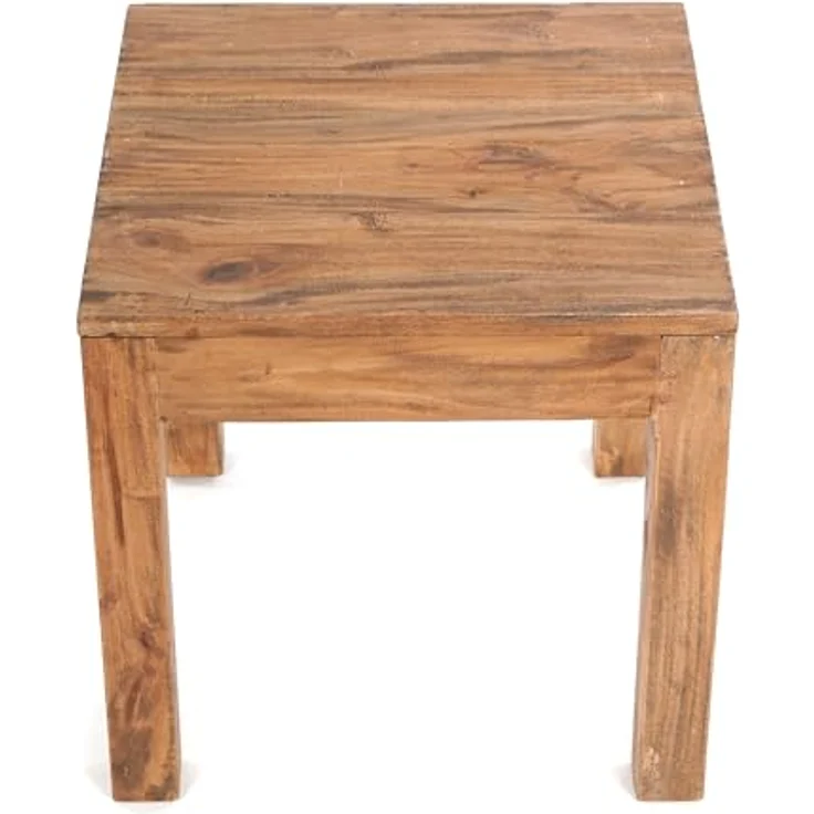 DESIGN DELIGHTS Couchtisch Square 50, vintage Holz, Natur, 50x50x50 cm, Beistelltisch für Wohnzimmer und Leseecke – Bild 6