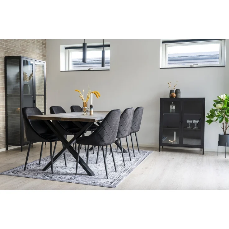 Teppich >Havanna< in Schwarz und weiß, Chenille-Polyester - 160x1x230cm (BxHxT) – Bild 6