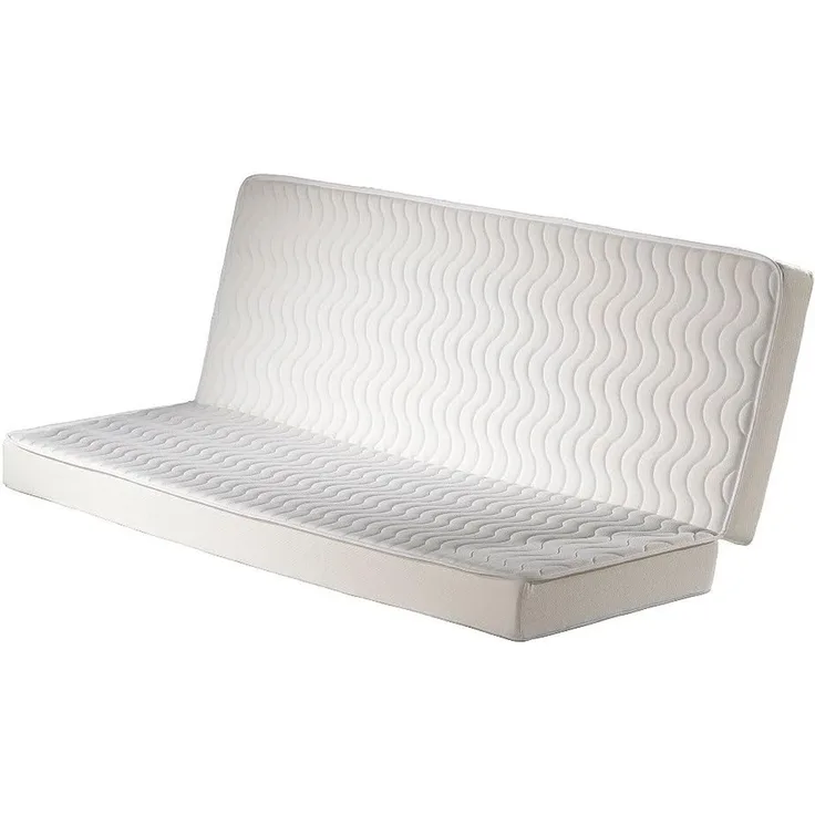 Vente-unique - ROOMIE Matratze Stoff Weiß - B 130 cm x H 16 cm x L 190 cm