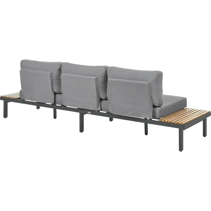Lounge Set mit Tisch 5-Sitzer FIVIZZANO Akazienholz Dunkelgrau – Bild 9