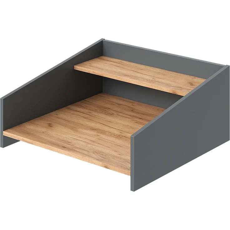 Aufsatzregal Viktor Goldkraft Eiche/Anthrazit 65.6 x 30 cm Vicco – Bild 1