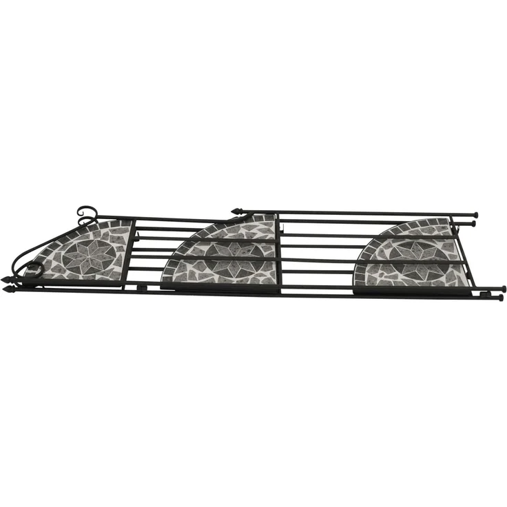 DEGAMO SIENA Eckregal, Metall + Mosaik, schwarz/grau, drei Ebenen 142cm – Bild 6