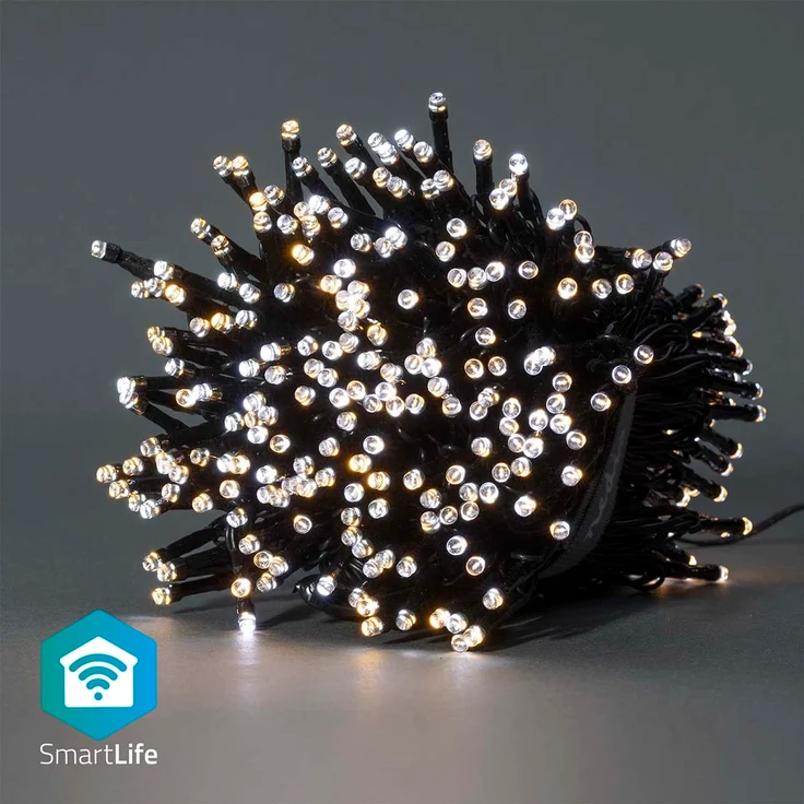 NEDIS SmartLife Weihnachtsbeleuchtung Schnur Wi-Fi Warm bis kühlen weiß 400 LED's 20.0 m Android™ / IOS – Bild 1