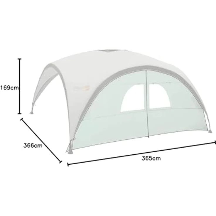 COLEMAN Sunwall L, Seitenwand mit Reißverschlusstür und Fenstern für Event Shelter 3,65 x 3,65m, 100% Polyester – Bild 2