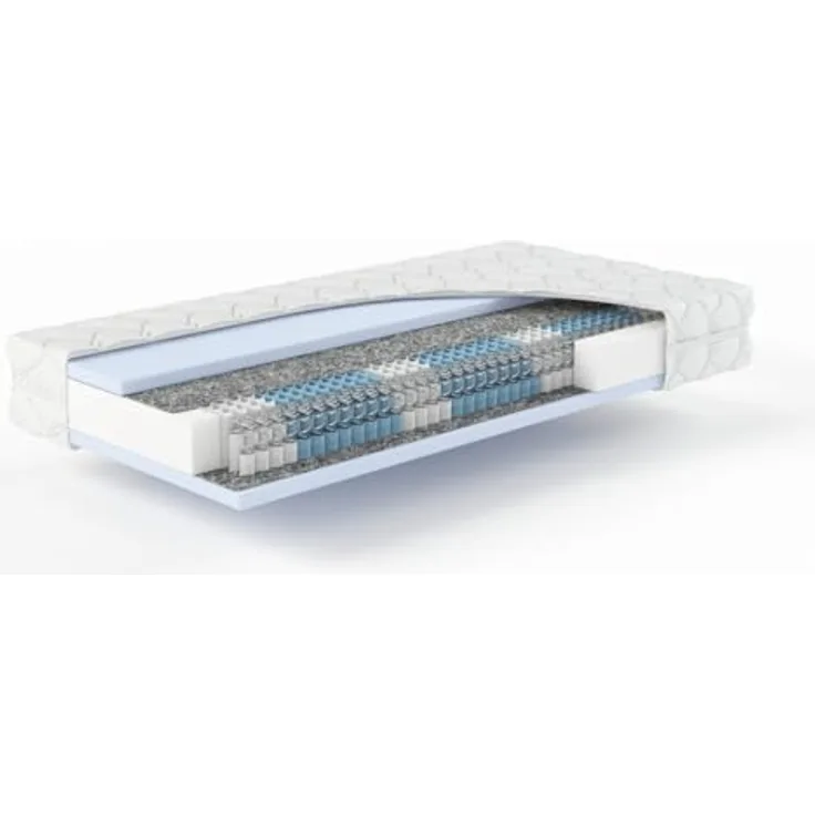 Schwarzwald Schlafsysteme Hn8 Taschenfederkern-Matratze "Dream TA 1000", 100 x 200 cm, H4, 7-Zonen-Technik, antibakterieller Bezug mit Silver Spirit Veredelung, waschbar bis 40 °C
