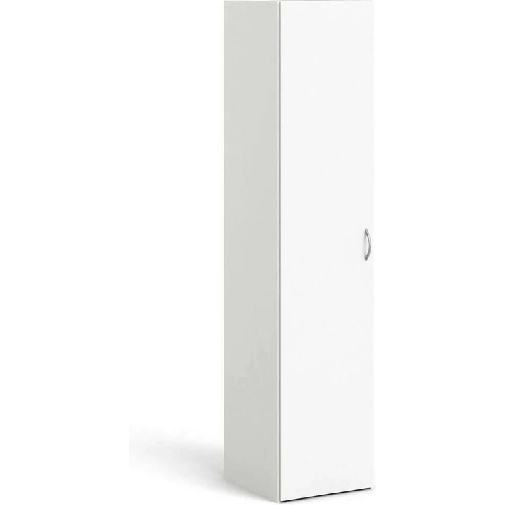 Dmora - Eintüriger Kleiderschrank mit DREI Innenregalen, Farbe Weiß, Maße 39 x 175 x 41 cm – Bild 3