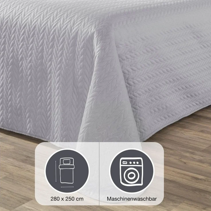 IBENA Tagesdecke Sonio, Tagesdecke mit Steppung in diversen Designs, als Überwurf geeignet – Bild 2