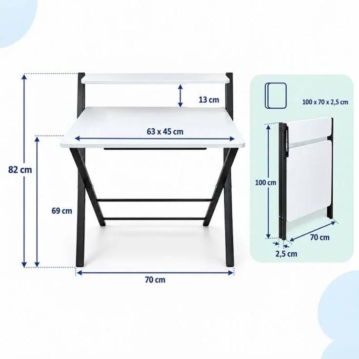 Relaxdays Klappbarer Schreibtisch Monitoraufsatz – Bild 4