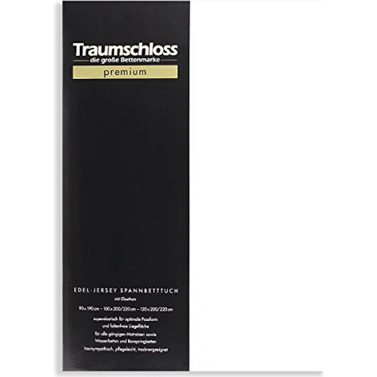 Spannbettlaken Premium, Traumschloss, Jersey, Gummizug: rundum, (1 Stück), 165g/m², 95% gekämmte Mako Baumwolle, 5% Elasthan – Bild 2