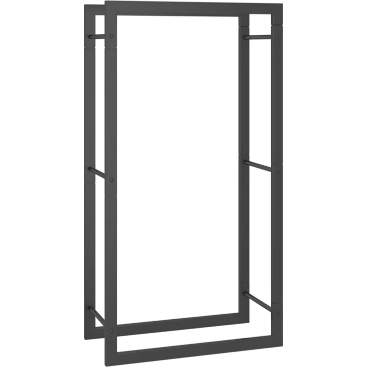 vidaXL Brennholzregal Mattschwarz 50x28x94 cm Stahl 350305 – Bild 1