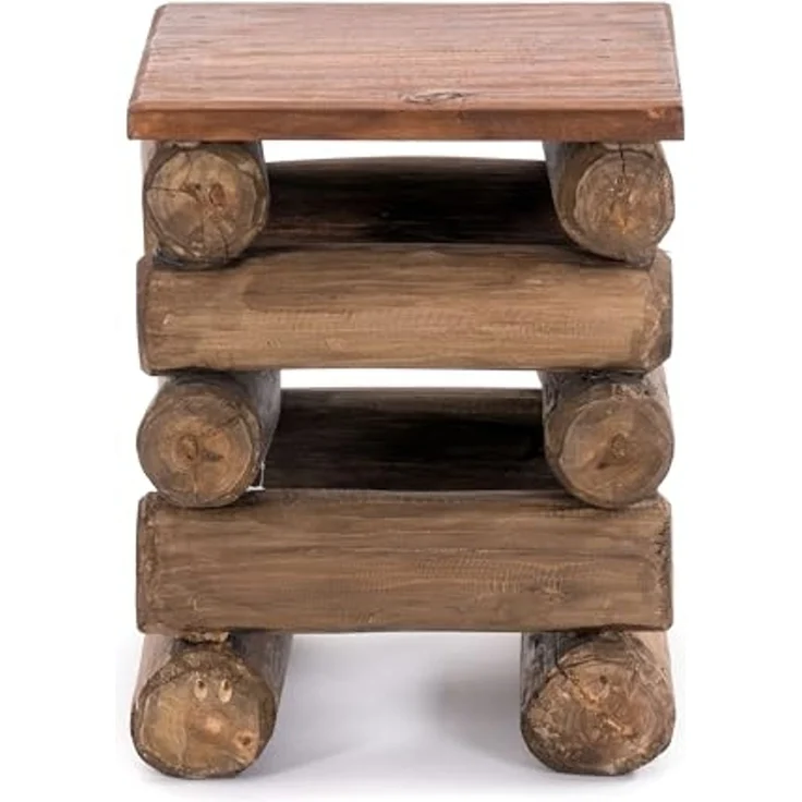 Hocker BLOCK 38 Teak Massivholz naturfarben – Bild 4