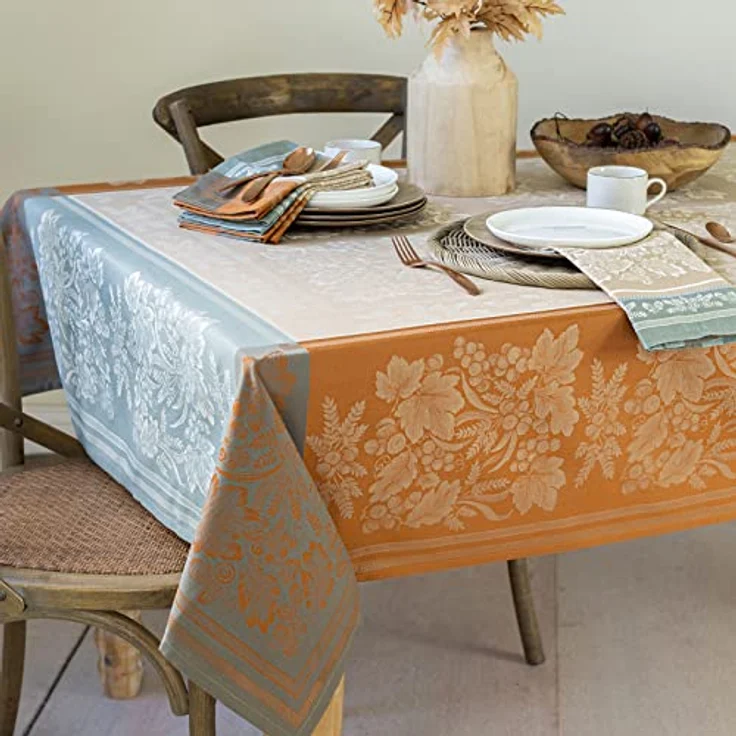 Benson Mills Gathering Harvest Tischdecke, Jacquard, rechteckig, 152,4x304,8 cm, Taupe – Bild 3
