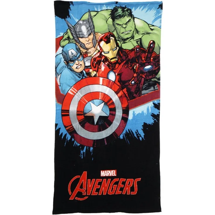 MARVEL Strandtuch Marvel Avengers Badetuch 70x140 cm 100% Baumwolle