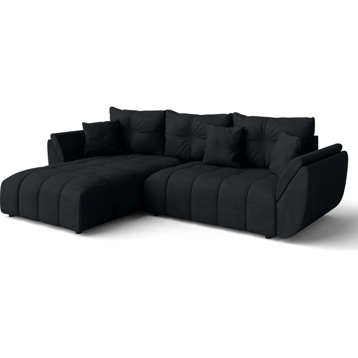 AX LIVING L Form schwarze Ecksofa Verciani Schlaffunktion Bettkasten – Bild 2