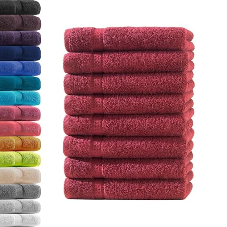 Hometex Premium Textiles Handtuch in Premium Qualität 500 g/m², Feinster Frottier-Stoff 100% Baumwolle, 8x Gästetuch, weich, saugfähig, extra schwer & flauschig - TEST BILD TOP MARKE 2025 – Bild 2