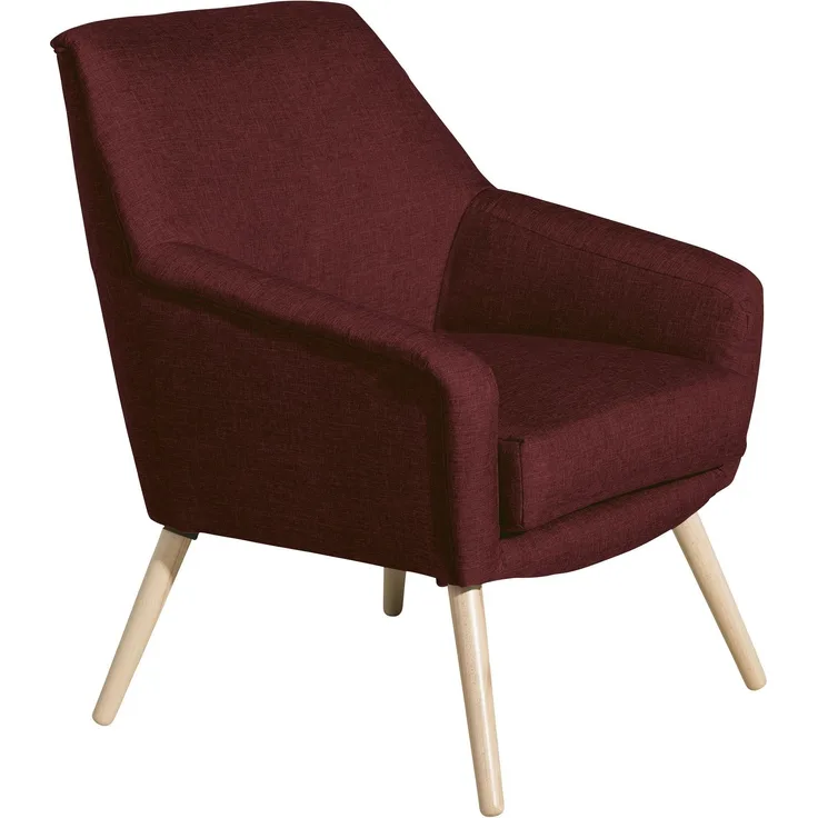 Sessel Kachka Bezug Flachgewebe Buche natur / rot 21040