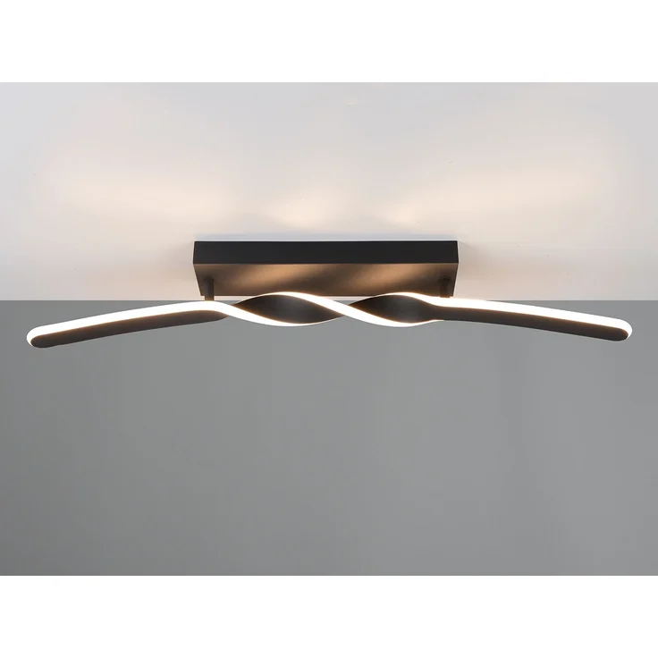 Reality LED Deckenleuchte Ginko 18W schwarz Metall warmweiß – Bild 4