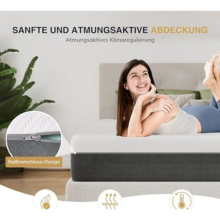 EGO HOME Matratze 180x200 cm 20 cm Hoch H3 Kaltschaummatratze mit 3-lagigem Kaltschaum & Beidseitig nutzbar - Druckentlastend, Punktelastisch, Atmungsaktiv, Rückenschonend, Öko-Tex Zertifiziert – Bild 6