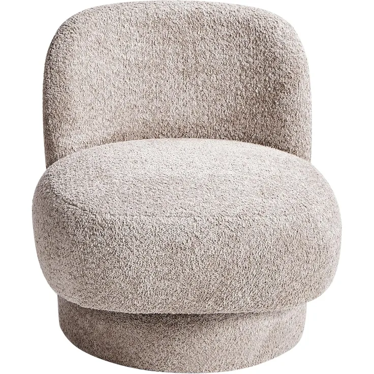 Sessel Bouclé taupe mit Drehfunktion AYLO