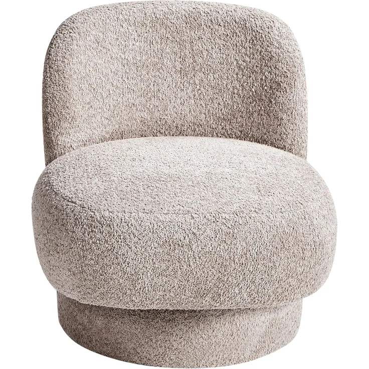 Sessel Bouclé taupe mit Drehfunktion AYLO – Bild 1