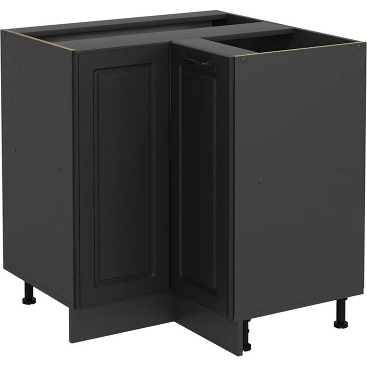 Eckunterschrank R-Line Anthrazit Landhaus 75.6 cm ohne Arbeitsplatte Vicco – Bild 1