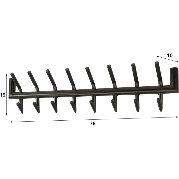 Wandgarderobe Obut Metall mit 16 Haken, Bronze/Drift Brown – Bild 3