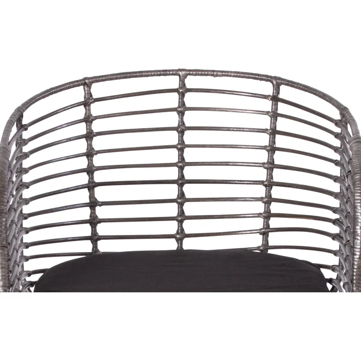 Esszimmerstuhl Rattanstuhl Farbe anthrazit inkl. Sitzkissen NAIROBI 80553351 – Bild 6