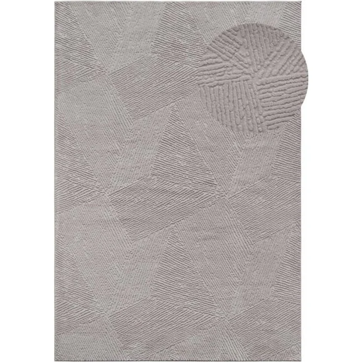 TaraCarpet Teppich TaraCarpet Homestyle 389 Fresco, rechteckig, Höhe: 10 mm, Fresco hoch-tief weich waschbar grau 50x80 – Bild 4