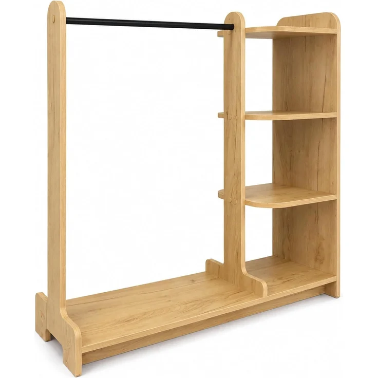 VCM Kleiderregal Lempu 922171 Honig-Eiche H. 110 x B. 106 x T. 35 cm – Bild 5